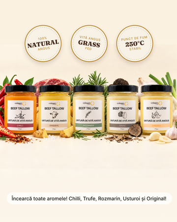 Untură de Vită Angus MIX Descoperă, 100% naturală – pachet 4 arome × 275 g