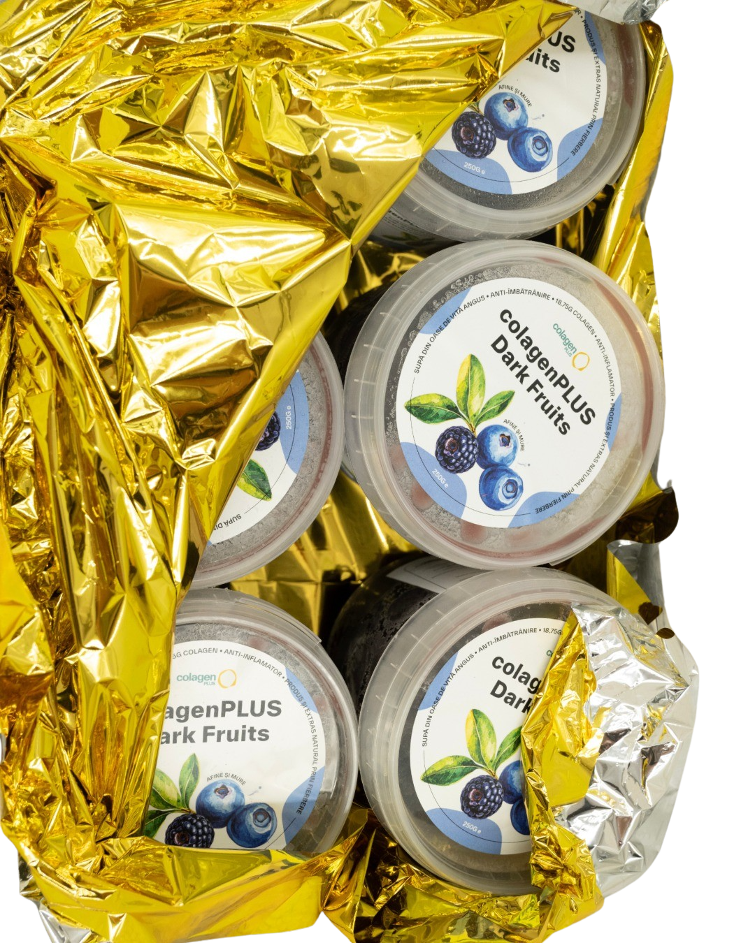 ColagenPlus – colagen 100% natural din oase de vită, ambalat în cutie termo premium pentru protecția produsului și păstrarea calității.