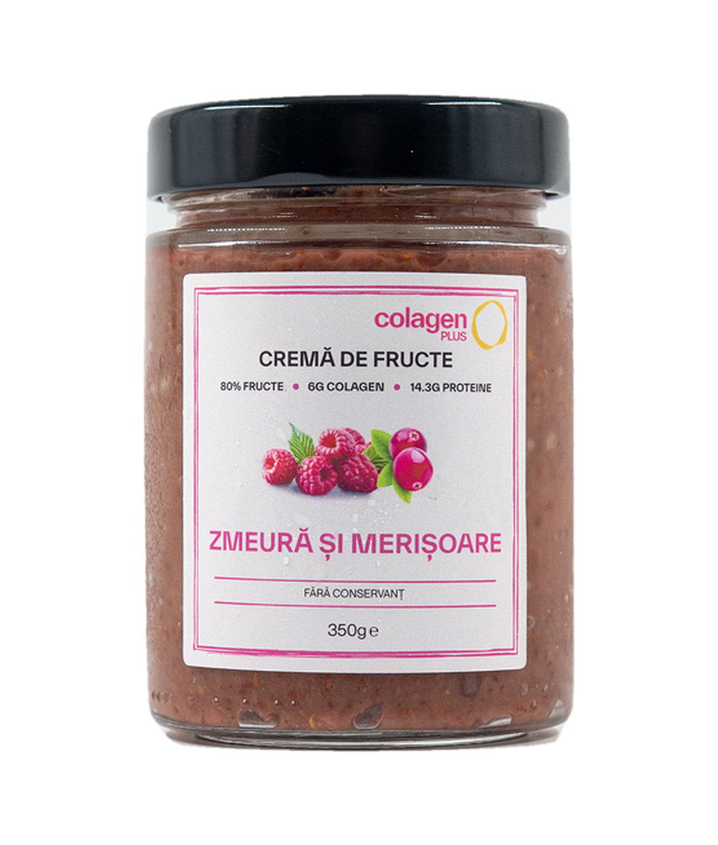 Borcan de 350 g de cremă de zmeură și merișoare ColagenPlus