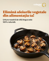 Ciuperci la tigaie gătite în untură de vită Angus Original