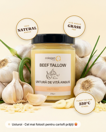 Untură de vită Angus cu Usturoi, borcan 275 g